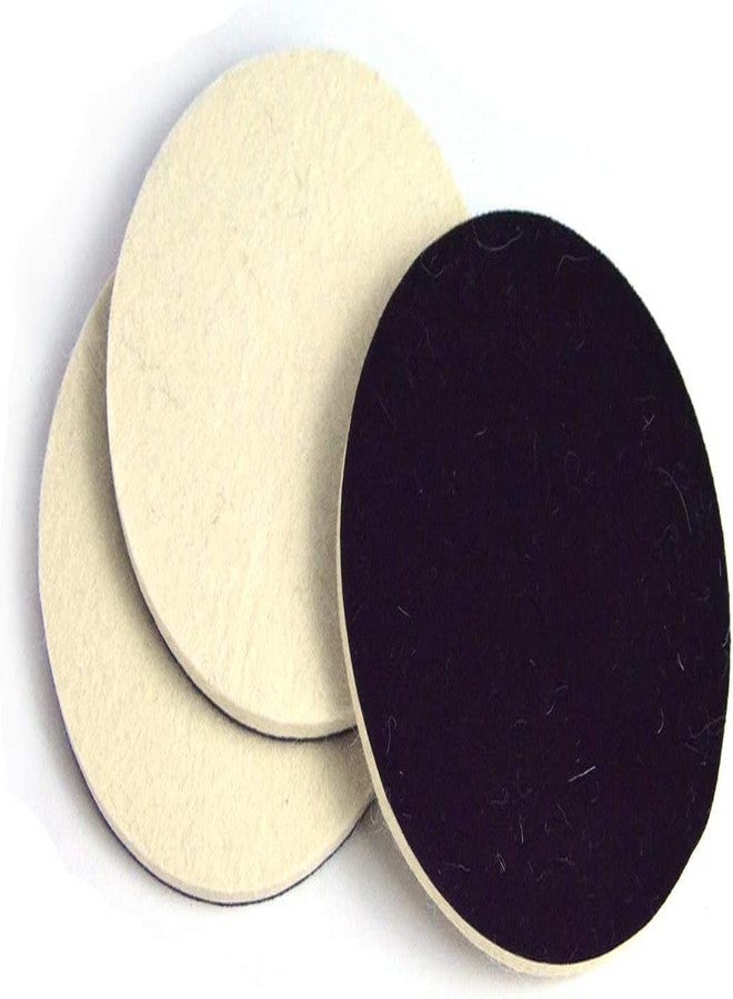 RABBIT ® Felt Polishing Pad, 5" (125mm) x 12mm Hook and Loop Compressed Woolen Wheel Buffing Pads for Automobile, Glass, Ceramic, Plastic-Fiber, Metal, Waxing. (Pack of 3). BACKING PAD NOT INCLUDED. - Image 1